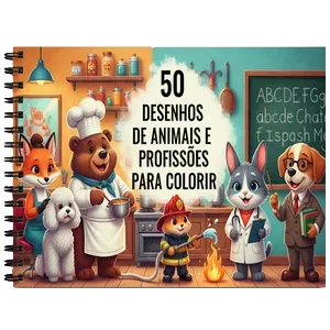 Animais em Profissões - Desenhos Fofinhos